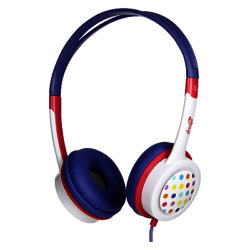 ZAGG ifrogz Little Rockerz Children's Volume Limiting On-Ear Headphones, Purple Owl & Dots